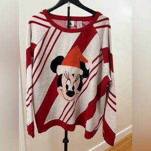 737. Disney Women's Festive Red and White Sweater